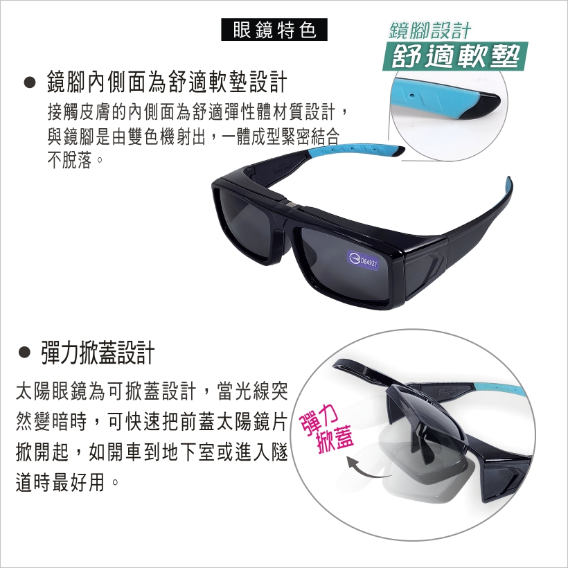 掀蓋套鏡/太陽眼鏡